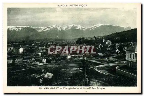 Chambery - Vue Generale et Massif des Bauges - Cartes postales