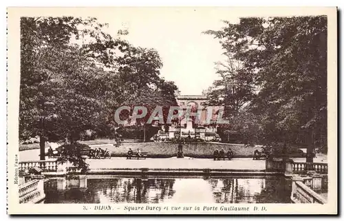 Dijon - Square Darcy et vue sur la Porte Guillaume - Cartes postales