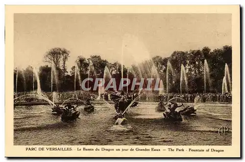 Versailles - Parc de Versailles - Le bassin du Dragon - un jour de Grandes Eaux - Ansichtskarte AK