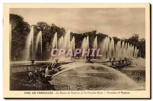 Versailles - Parc de Versailles - Le Bassin de Nepune - Grandes Eaux - Ansichtskarte AK