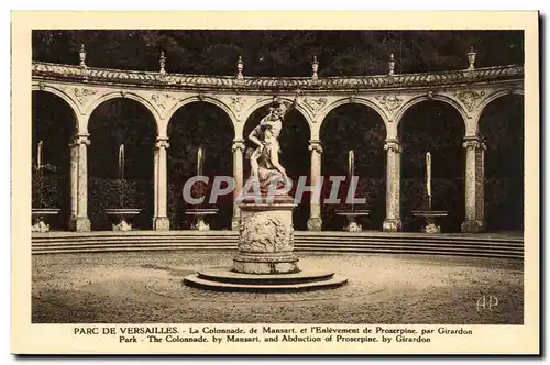 Versailles - Parc de Versailles - La Colonnade de Mansart -et l&#39Enlevement de Proserpine Cartes postales