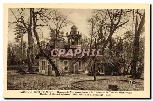 Versailles - Parc du Petit Trianon - Hameau de Marie Antoinette - La Laitiere et la Tour de Malborou