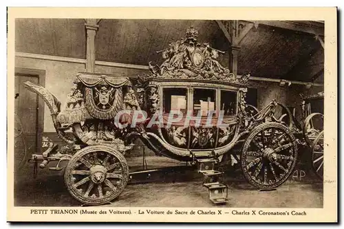 Versailles - Petit Trianon - Musee des Voitures - La Voiture du Sacre de Charles X - Ansichtskarte AK