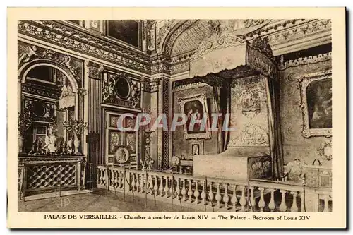 Versailles - Le Palais de Versailles - Chambre a coucher a Louis XIV - Ansichtskarte AK