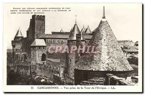 Carcassonne - Vue prise de la Tour de l&#39Eveche - Cartes postales