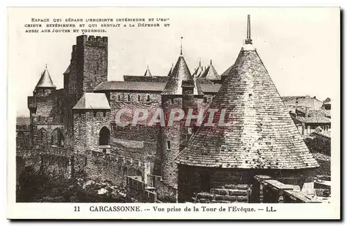 Carcassonne - Vue prise de la Tour de l'Eveche - Cartes postales