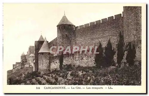 Carcassonne - La Cite - Les Remparts - Ansichtskarte AK