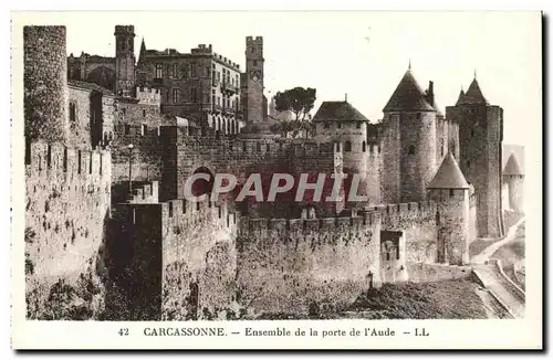 Carcassonne - Ensemble de la Porte de l'Aude - Cartes postales