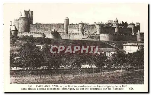 Carcassonne - La Cite au Nord Ouest - Les Remparts de la Cite - Cartes postales