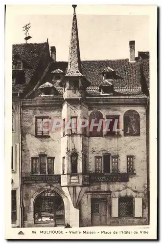 Mulhouse - Vieille Maison - Place de l&#39Hotel de Ville - Ansichtskarte AK