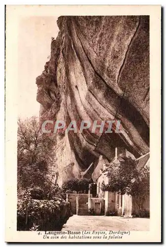 Laugerie Basse - Grotte du Grand Roc - Un Coin des Habitations sous la Falaise Ansichtskarte AK