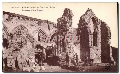 Ablain Saint Nazaire -Entree de L&#39Eglise Cartes postales