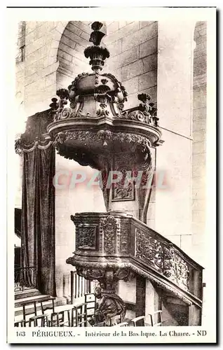 Perigueux Ansichtskarte AK Interieur de la basilique La chaire