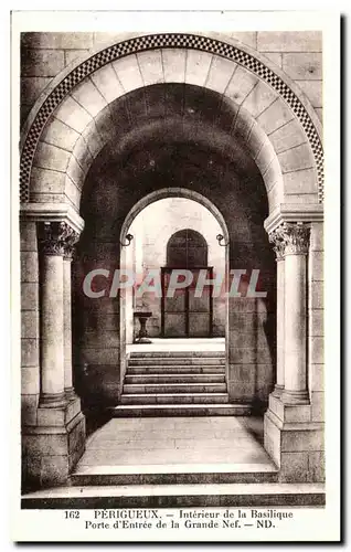 Perigueux Cartes postales Interieur de la basilique Porte d'entree de la grande nef