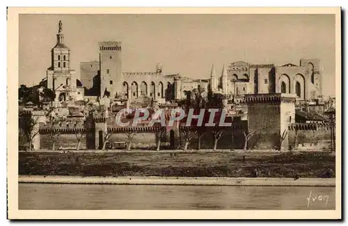 Avignon Ansichtskarte AK Palais des Papes Vue de la rive droite du rhone