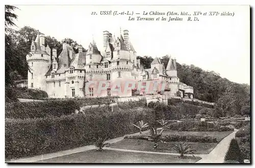 Usse Ansichtskarte AK Le chateau Les terrasses et les jardins