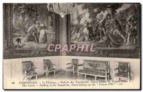 Compiegne Ansichtskarte AK Le chateau Galerie des Tapisseries Jacon enleve la toison d&#39or