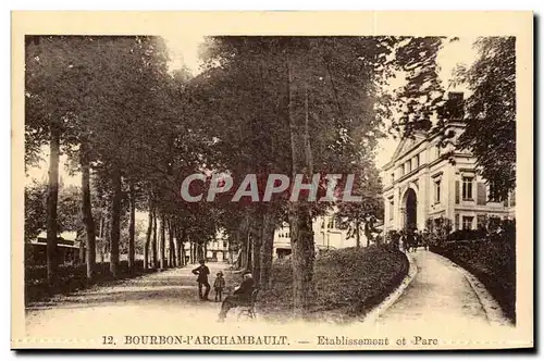 Cartes postales Bourbon l&#39archambault Etablissement et parc