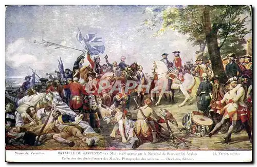 Ansichtskarte AK Peinture Musee de Versailles Bataille de Fontenoy gagnee par le marechal de SAxe sur les anglais