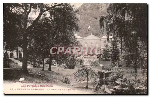 Vernet les Bains Cartes postales Le parc et le casino