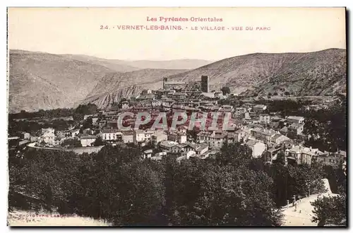 Vernet les Bains Cartes postales le village Vue du parc