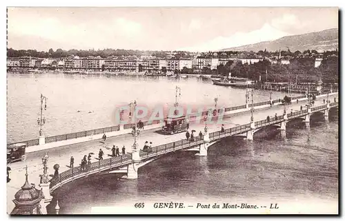 Suisse Geneve Cartes postales Pont du Mont Blanc