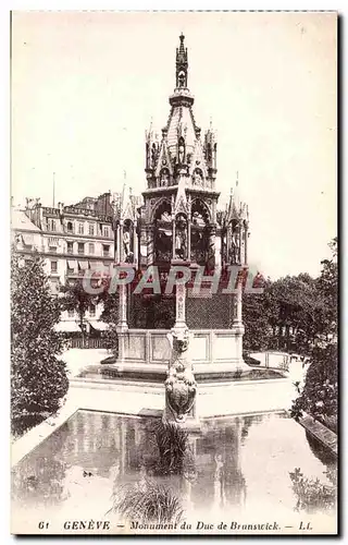 Suisse Geneve Ansichtskarte AK Monument du duc de Brunswick