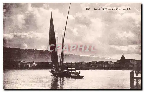 Suisse Geneve Ansichtskarte AK Le port (bateau)