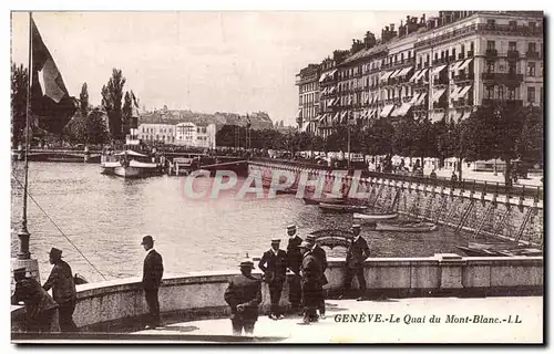 Suisse Geneve Ansichtskarte AK Le quai du Mont Blanc