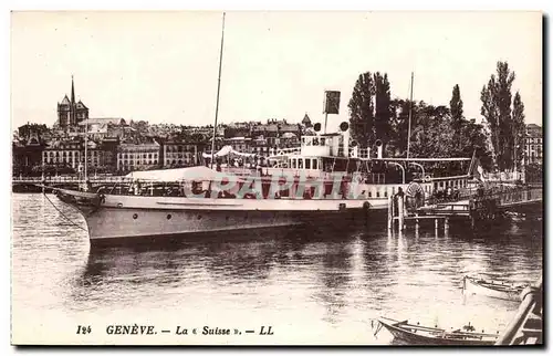 Suisse Geneve Cartes postales La Suisse (bateau)