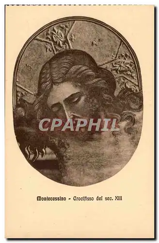 Italie Italia Ansichtskarte AK Montecassino Crocifisso del sec XIII (Christ)