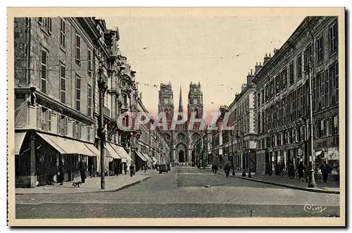 Orleans Cartes postales Rue Jeanne d&#39arc et la cathedrale Ste CRoix