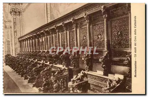 Italie Italia Badia di Montecassino Ansichtskarte AK Gli stalli del coro della cattedrale