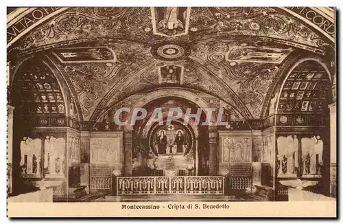 Italie Italia Badia di Montecassino Cartes postales Cripta di S Benedetto