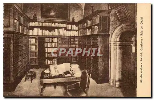 Italie Italia Badia di Montecassino Ansichtskarte AK Archivo cassinese Sale dei Codici (library bibliotheque)