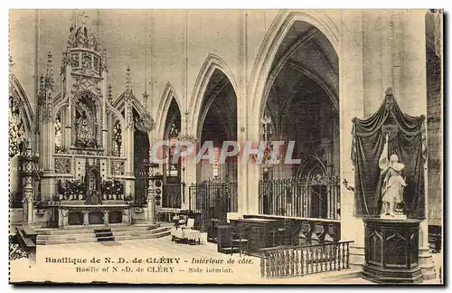 Basilique de ND de Clery Ansichtskarte AK Interieur de cote