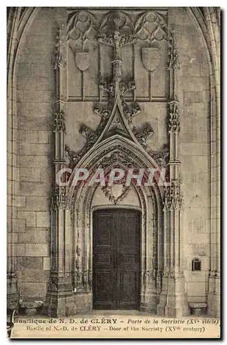 Basilique de ND de Clery Cartes postales Porte de la sacristie