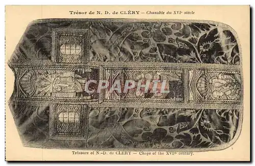 Basilique de ND de Clery Cartes postales Chasuble du 16eme