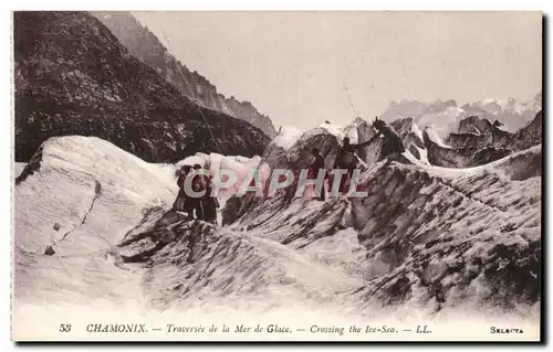 Chamonix Cartes postales Traversee de la mer de glace (escalade climbing)