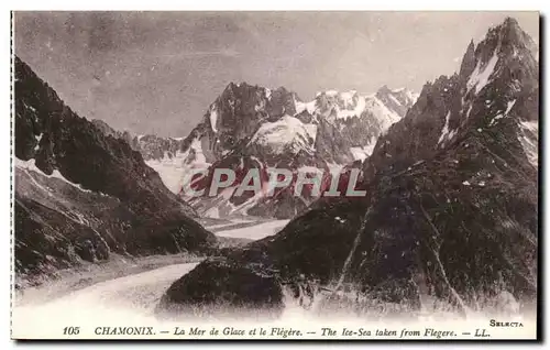 Chamonix Cartes postales La mer de glace et le Flegere