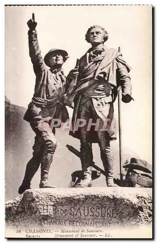 Chamonix Ansichtskarte AK monument de Saussure alpinisme