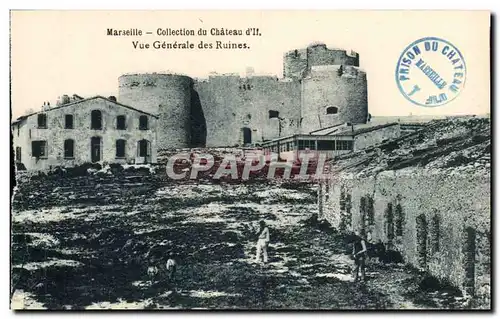 Marseille Chateau d&#39if Cartes postales Vue generale des ruines