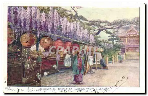 Cartes postales Glycines au temple de Kameido Tokyo (Japon) (Nippon Japan)