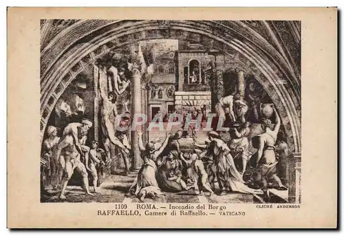 Italie Italie Roma Cartes postales Incendio del Borgo Raffaello Camere di Raffaello Vaticano