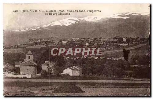 Hix Cartes postales l&#39eglise au fond Puigcerda et Bourg madame