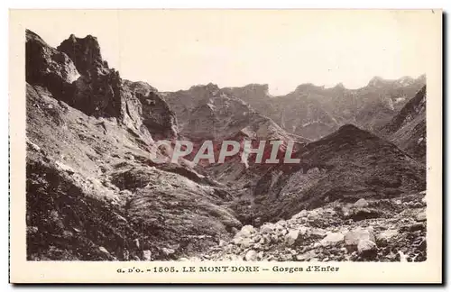 Cartes postales Auvergne Le mont Dore Gorges d&#39enfer