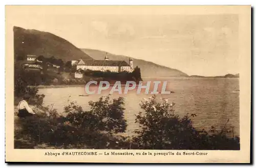 Aix les Bains - Abbaye d&#39Hautecombe - Le Monaster vu de la Presqu&#39il du Sacre Coeur - Cartes postales