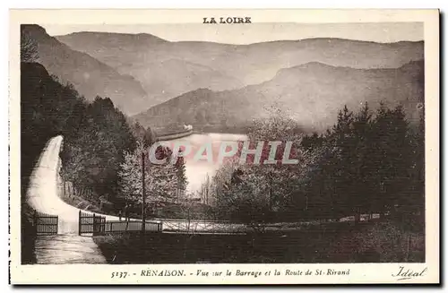 Renaison - Vue sur le Barrage - et la Route de Saint Rirand - Cartes postales