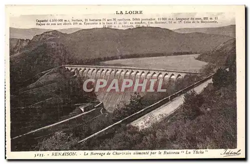 Renaison - Barrage du Chartrain alimente par le Ruisseau la Tache - Ansichtskarte AK