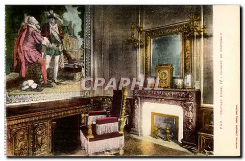 Pau - Chateau Henri IV - Cabinet de Souverain Ansichtskarte AK